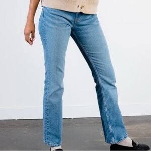 ABLE Straight Leg Jeans Stretch Denim High Rise Women’s 31